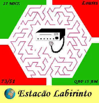 QSL Estação Labirinto desenhado por Carlos Carvalho